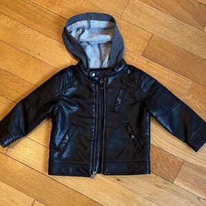 Art Class Black Jacket with Gray Knit Hood